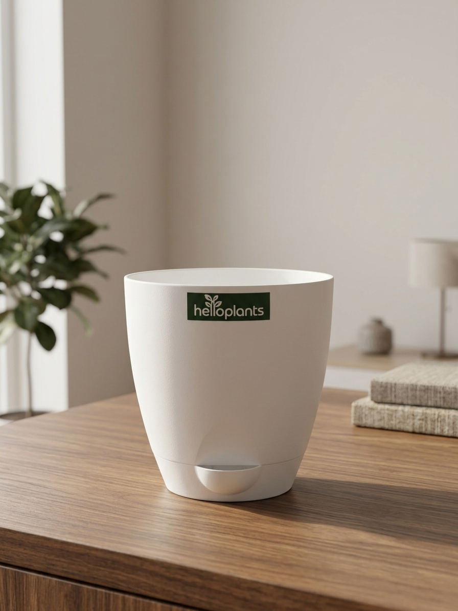 Aqua Ten – Glossy White (Self-Watering)
